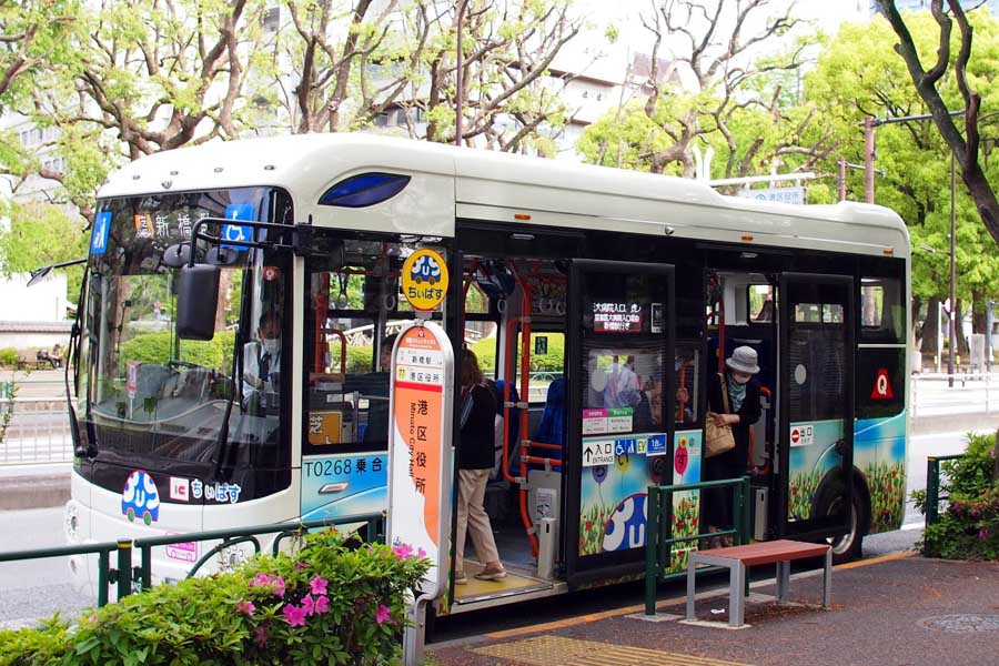 港区のコミュニティーバス「ちぃばす」（画像：下関マグロ）