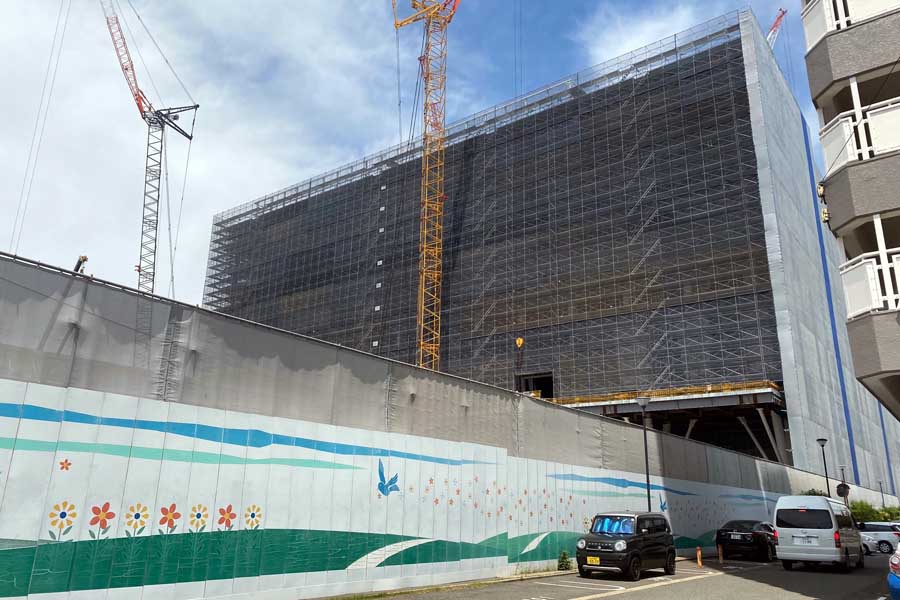 2025年の完成に向けて工事が進む大阪公立大森之宮キャンパス（画像：高田泰）