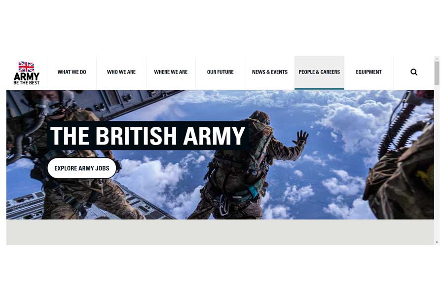 英国陸軍のウェブサイト（画像：英国陸軍）