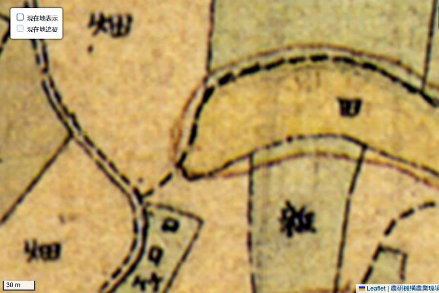 明治初期の「西武新宿駅」周辺の地図（画像：国土地理院）