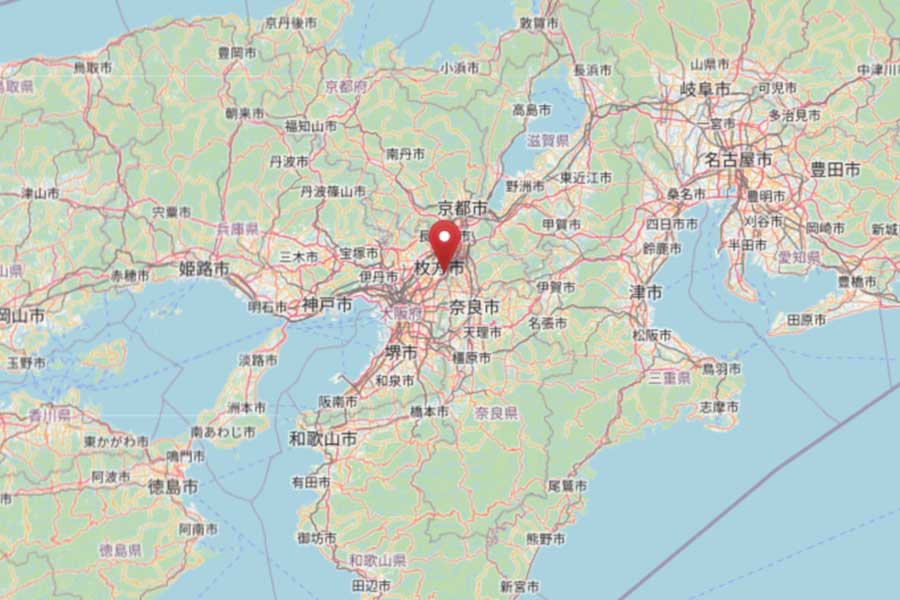 大阪府交野市（画像：OpenStreetMap）