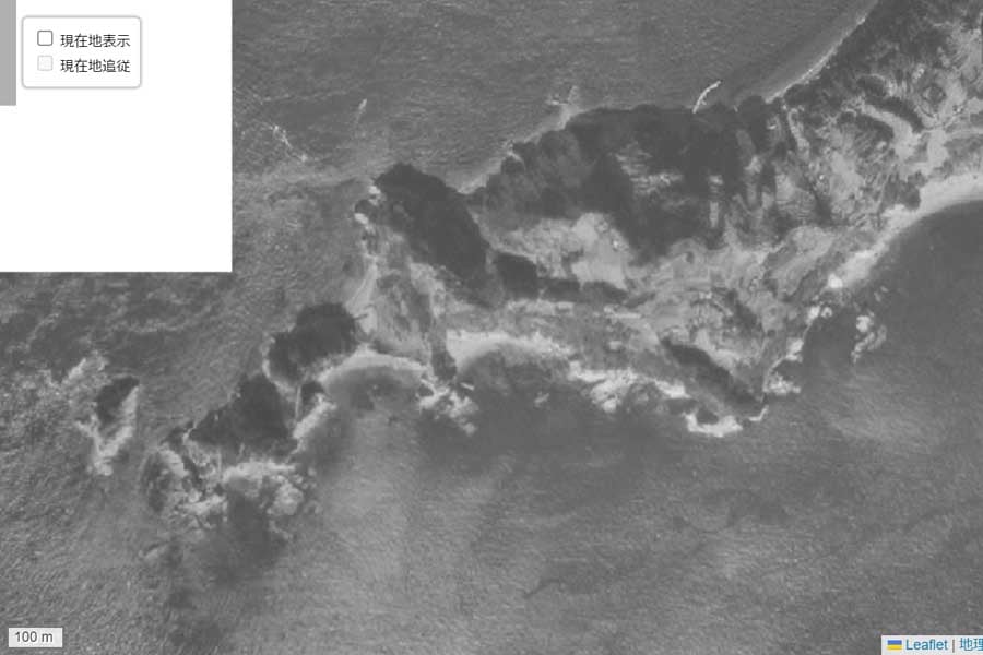 1963年頃に撮影された「佐田岬半島」周辺の航空写真（画像：国土地理院）