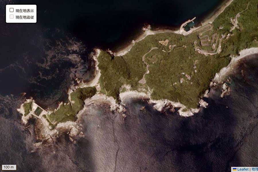 現在の「佐田岬半島」周辺の航空写真（画像：国土地理院）