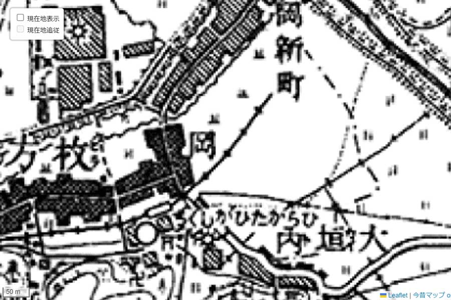 1920年頃の「枚方市駅」周辺の地図（画像：国土地理院）