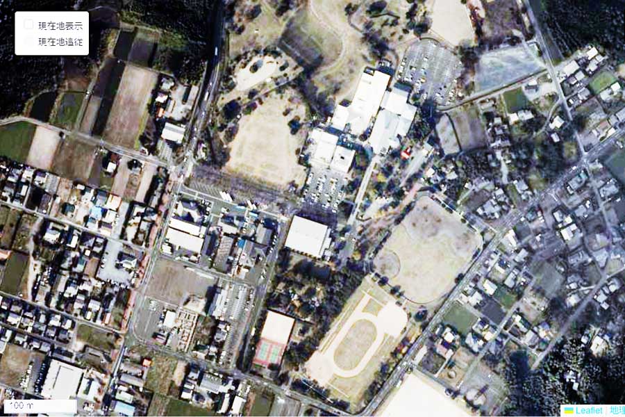 現在の「知覧特攻平和会館」周辺の航空写真（画像：国土地理院）