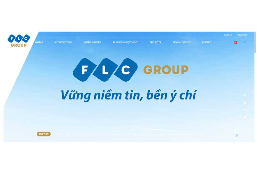 FLCグループのウェブサイト（画像：FLCグループ）