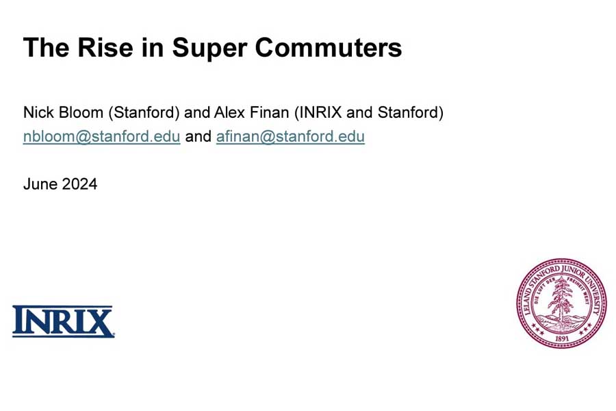 論文「The Rise in Super Commuters（“スーパー通勤者”の増加）」ニコラス・ブルーム教授のウェブサイトより（画像：スタンフォード大学）