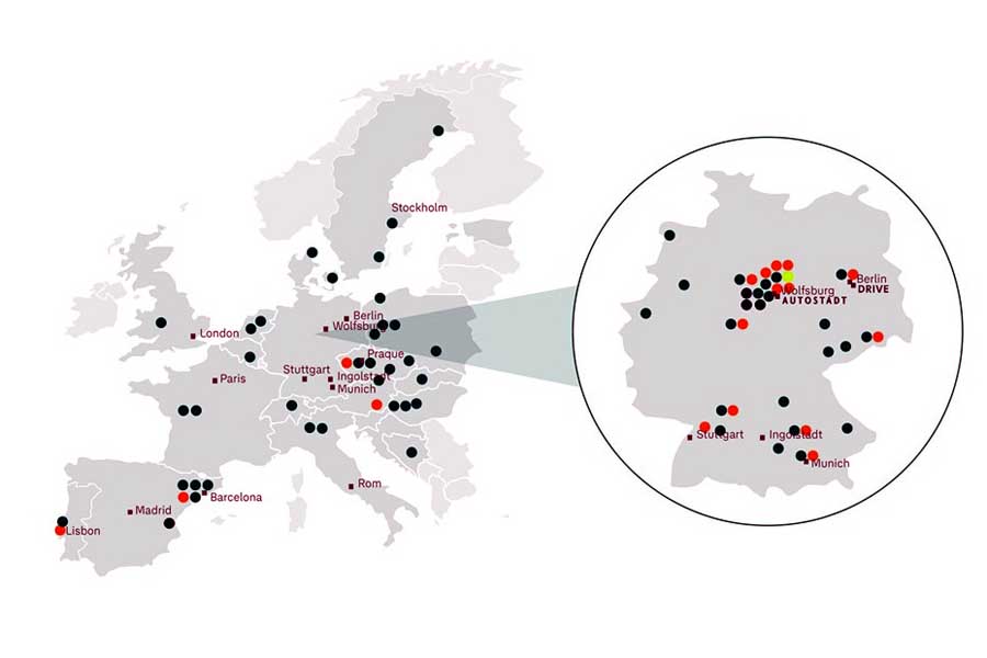 VWグループのドイツ国内工場（画像：VW）