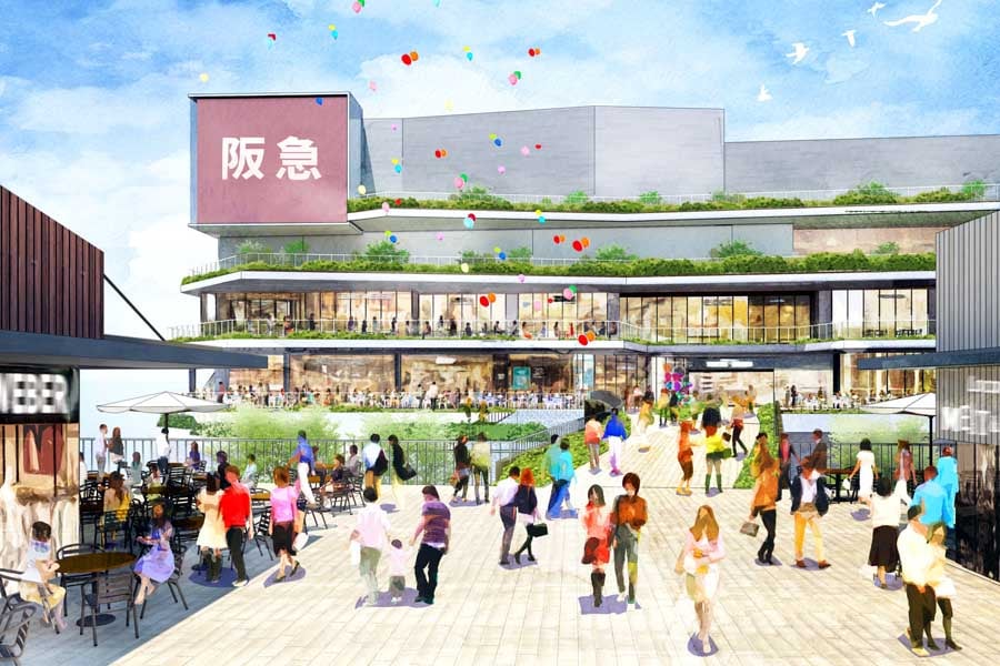 駅東街区の大規模商業施設開業イメージ（画像：阪急阪神不動産）