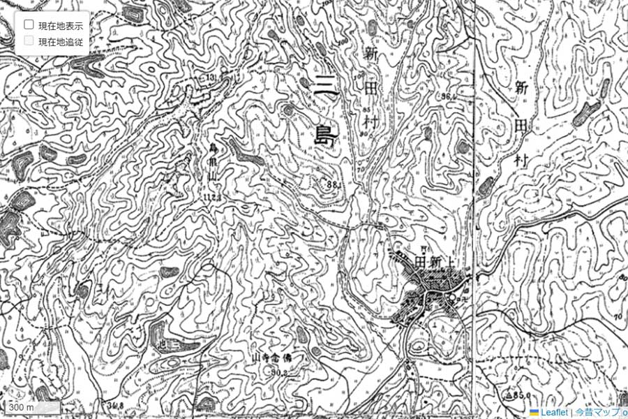 1920年頃の「千里中央駅」周辺の地図（画像：国土地理院）