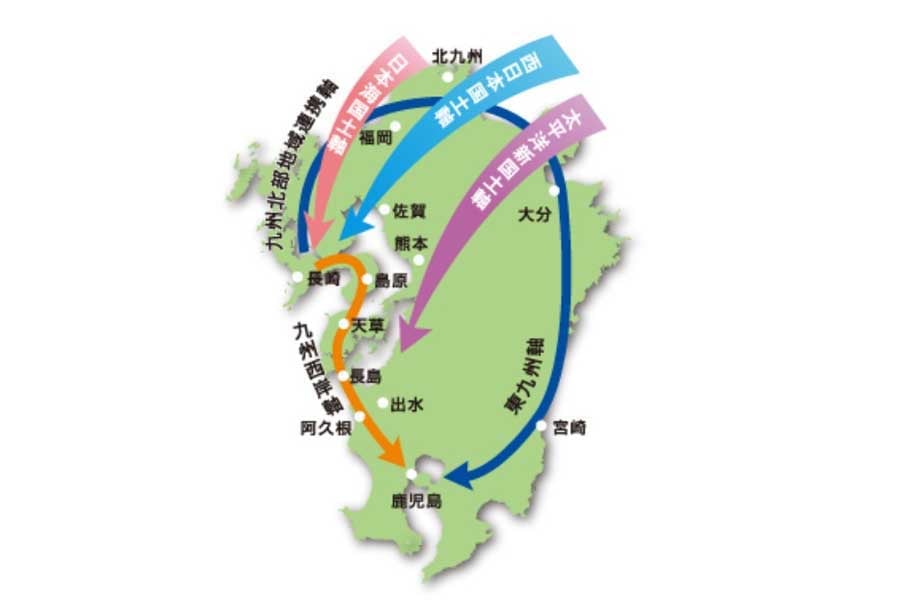 架橋構想の概要（画像：島原・天草・長島架橋建設促進協議会）