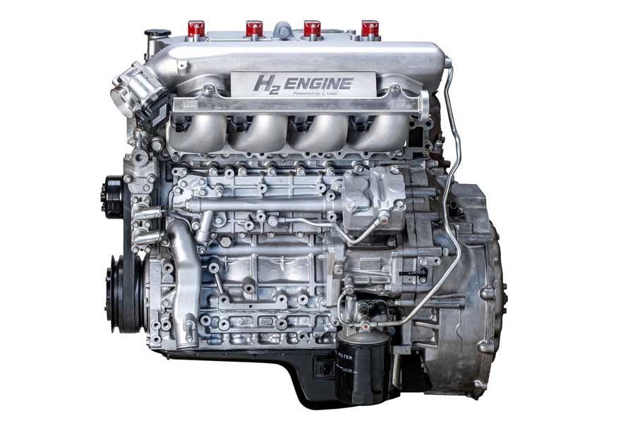 水素エンジンの実証機（画像：i Labo、やまびこ）