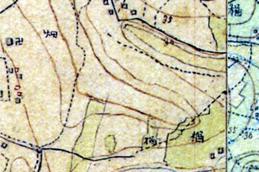 明治初期の「海老名SA」周辺の地図（画像：国土地理院）