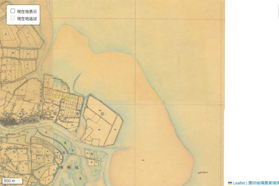 明治初期の「羽田空港」周辺の迅速測図（画像：国土地理院）