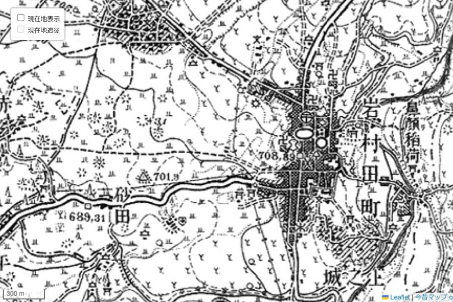 1915年発行の「佐久平駅」周辺の地図（画像：国土地理院）