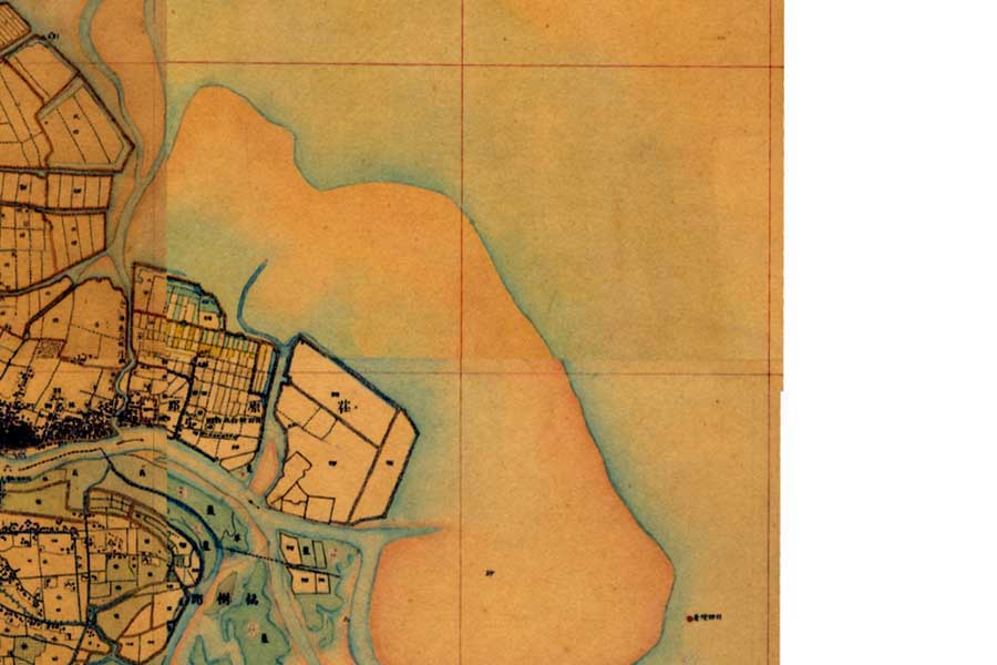 明治初期の「羽田空港」周辺の迅速測図（画像：国土地理院）