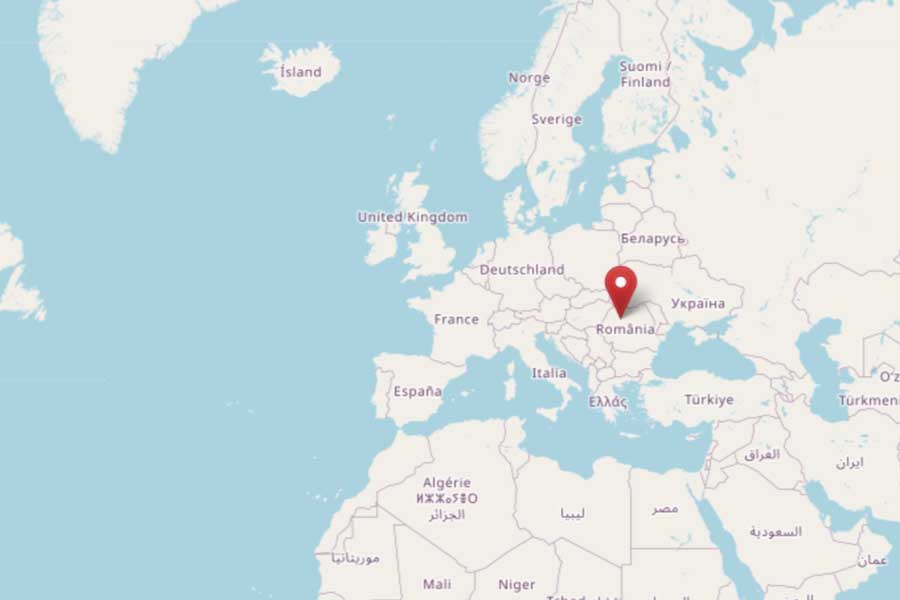 クルージュ＝ナポカの位置（画像：OpenStreetMap）