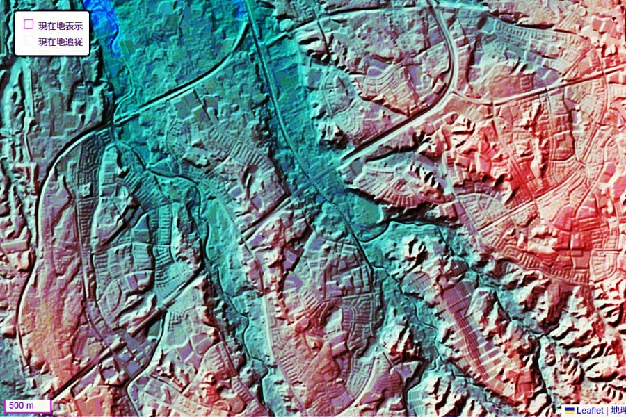 現在の「泉北ニュータウン」周辺の地形（画像：国土地理院）