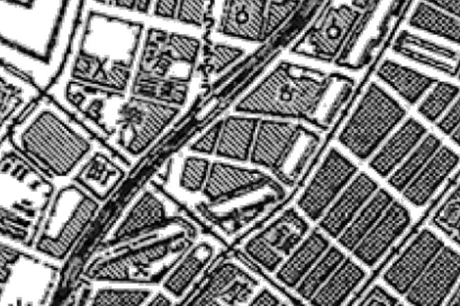 1930年頃の「東京高速道路」周辺の地図。有楽町駅付近（画像：国土地理院）