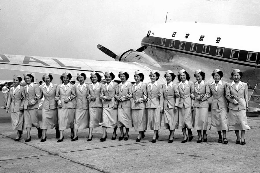 80年代 JAL 日本航空 パイロット スチュワーデス ボストンバッグ