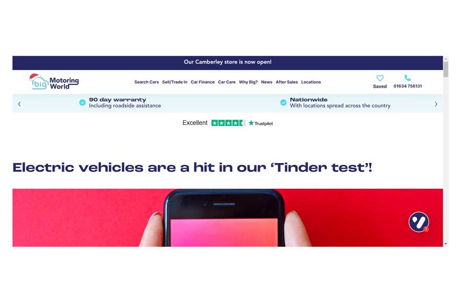 「Electric vehicles are a hit in our ‘Tinder test!（EVは 「ティンダーテスト 」でヒットした！）」（画像：Big Motoring World）