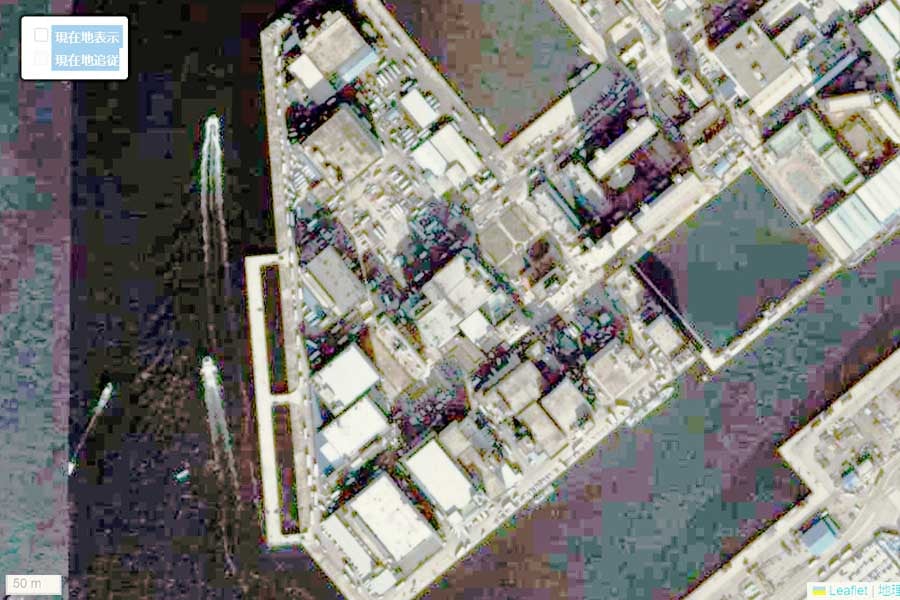 1985年頃の豊海町の航空写真（画像：国土地理院）