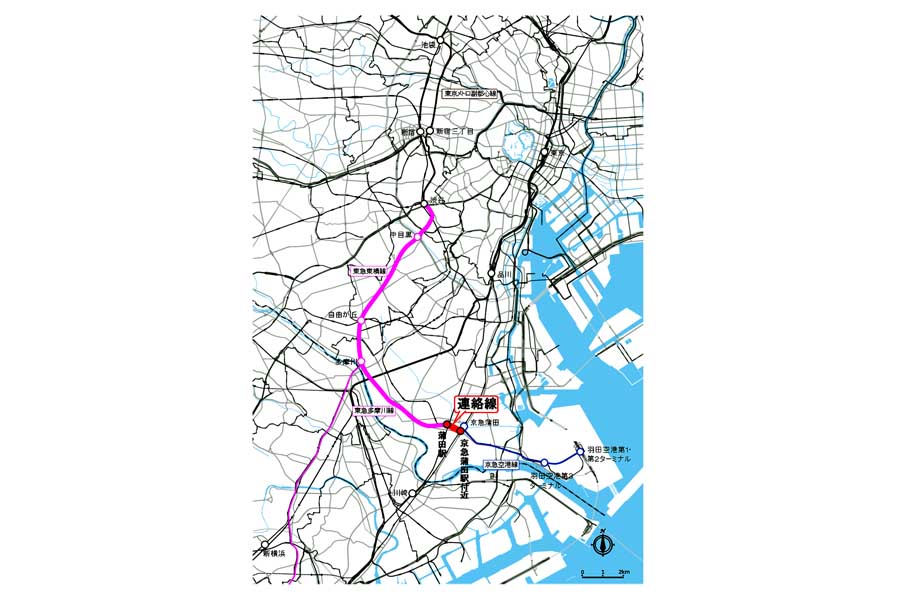 蒲蒲線の構想図（画像：大田区）