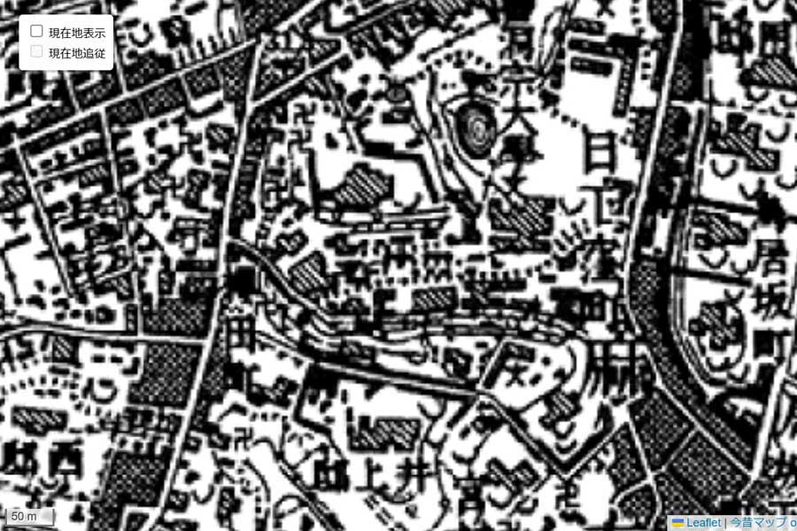 1909年頃の「六本木ヒルズ」周辺の地図（画像：国土地理院）