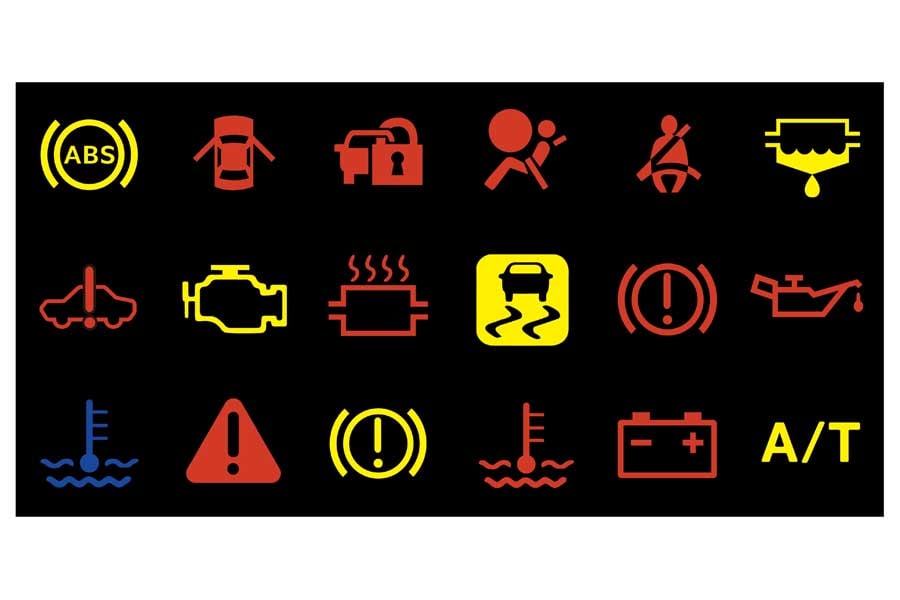 さまざまな警告灯・表示灯（画像：トヨタモビリティ東京）