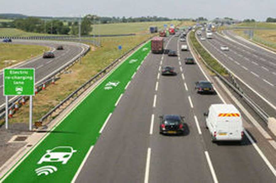 EV専用レーン（画像：英国政府）