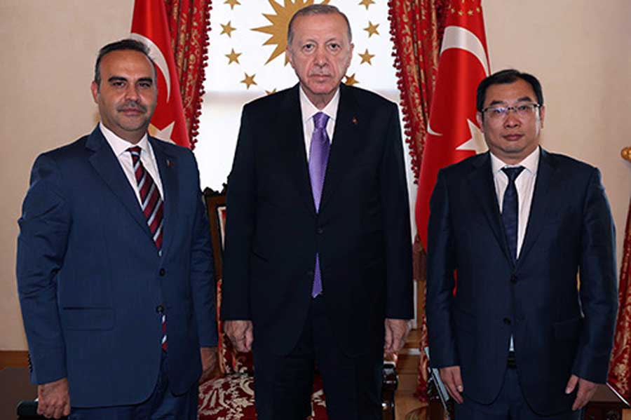 奇瑞汽車・張貴平氏がトルコ・エルドアン大統領と会談した時の様子（画像：トルコ大統領府）