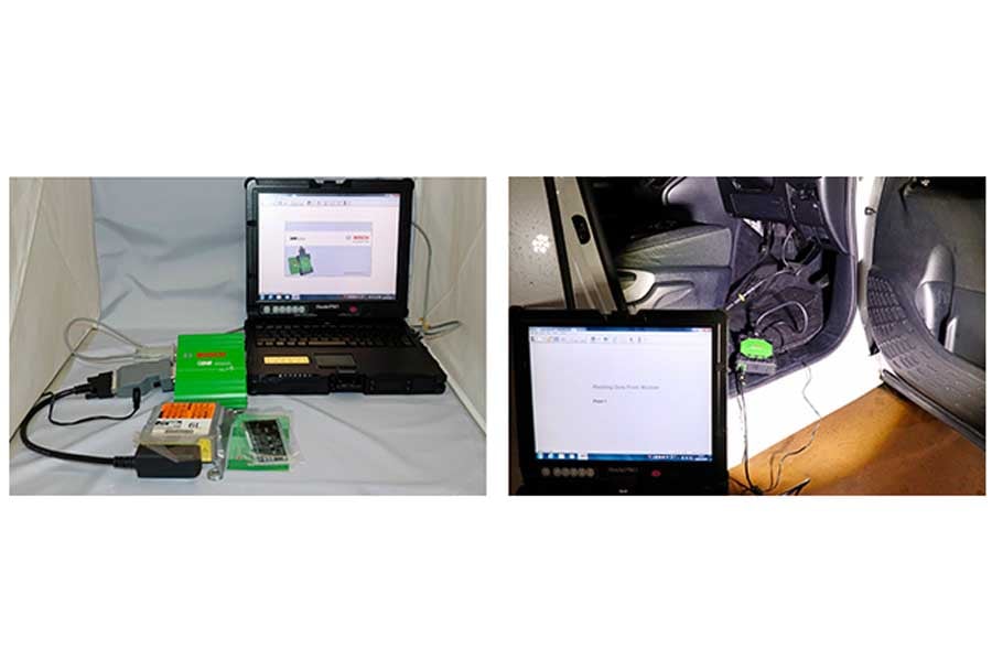 事故情報計測・記録装置からのデータ抽出状況（画像：警察庁）