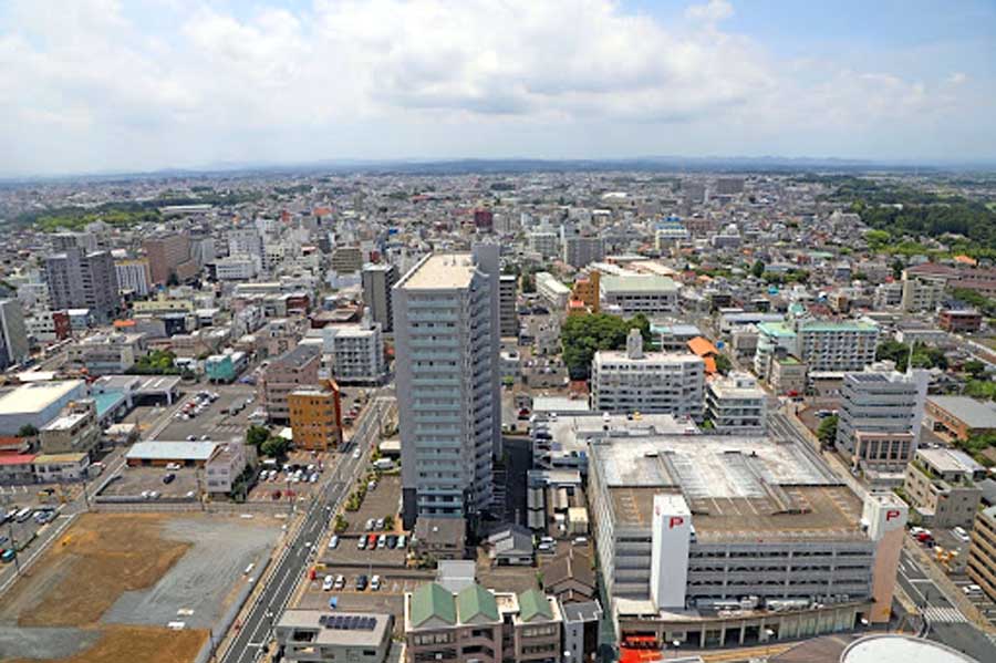 茨城県の中核都市、水戸の街並み（画像：写真AC）