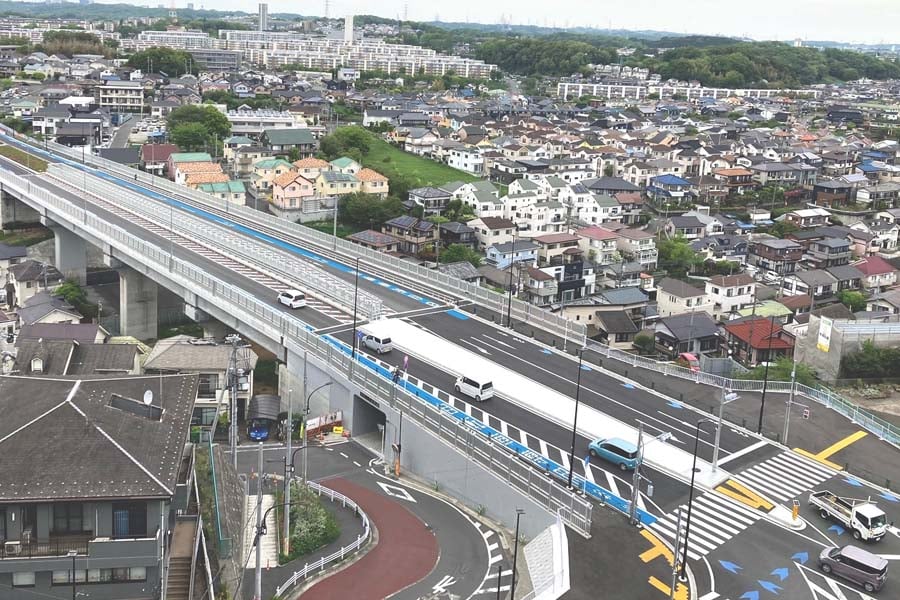 町田3・3・36号相原鶴間線。旭町大橋付近（画像：東京都）