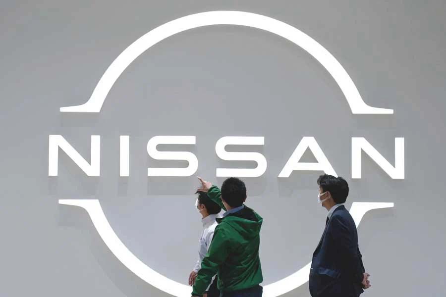 日産自動車のロゴマーク（画像：EPA＝時事）