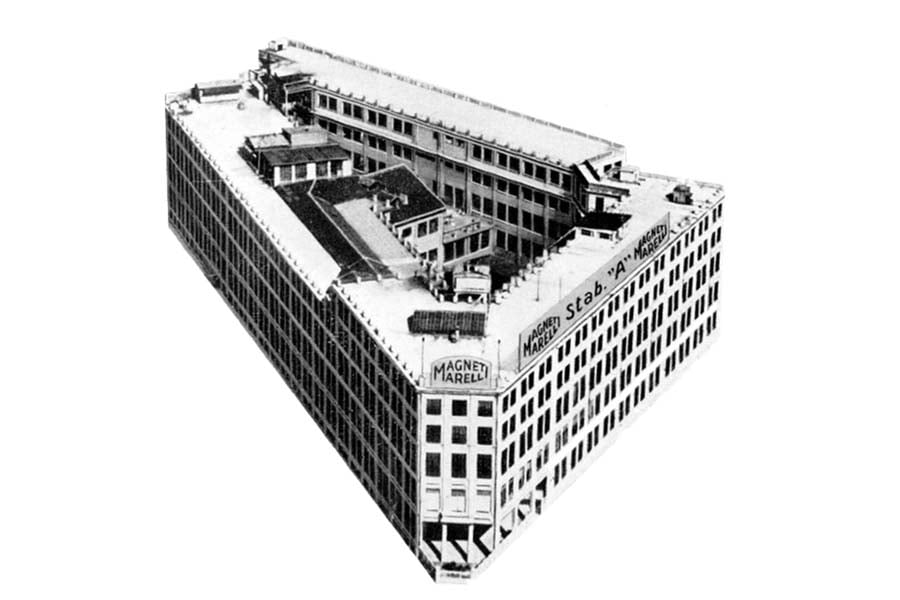 1950年代のマニエッティ・マレリのミラノ本社（画像：マニエッティ・マレリ）