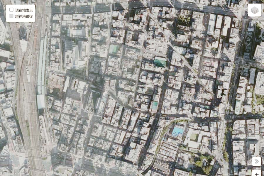 現在の「新宿歌舞伎町」周辺の航空写真（画像：国土地理院）