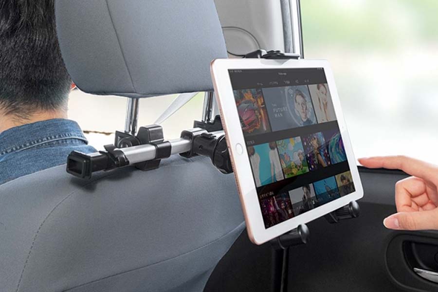 タブレット用ヘッドレストホルダー（画像：サンワサプライ）