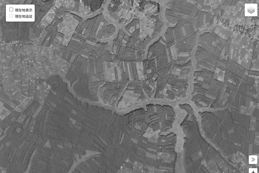 1963年頃の「千葉ニュータウン」の航空写真（画像：国土地理院）