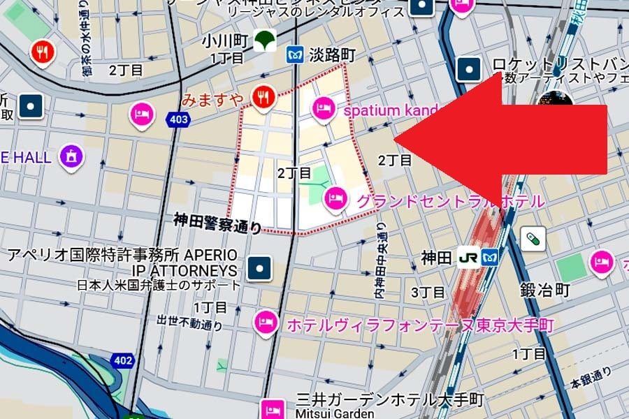 神田司町（画像：(C)Google）