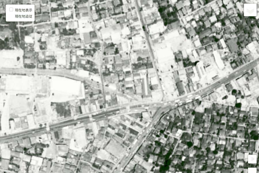 1963年頃の「三軒茶屋駅」周辺の航空写真（画像：国土地理院）