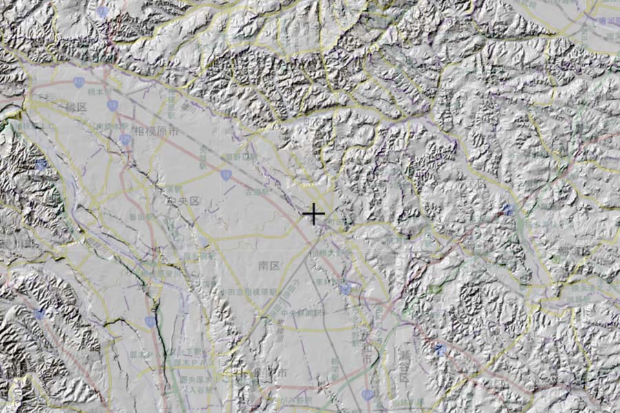 町田市周辺の地形（画像：国土地理院）