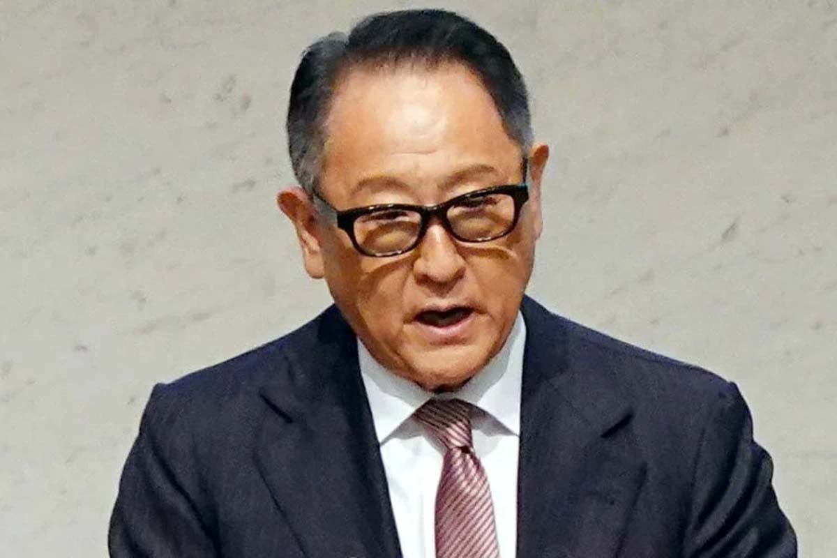 日本自動車会議所の会合であいさつするトヨタ自動車の豊田章男会長＝2025年6月10日日午後、東京都千代田区（画像：時事）