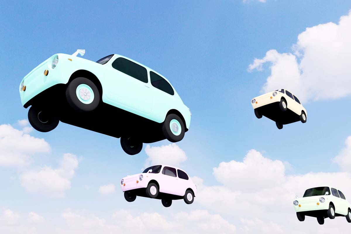 「これはクルマではない」「名前が正しくない」といった意見を繰り返す人の考える「空飛ぶクルマ」のイメージ（画像：写真AC）