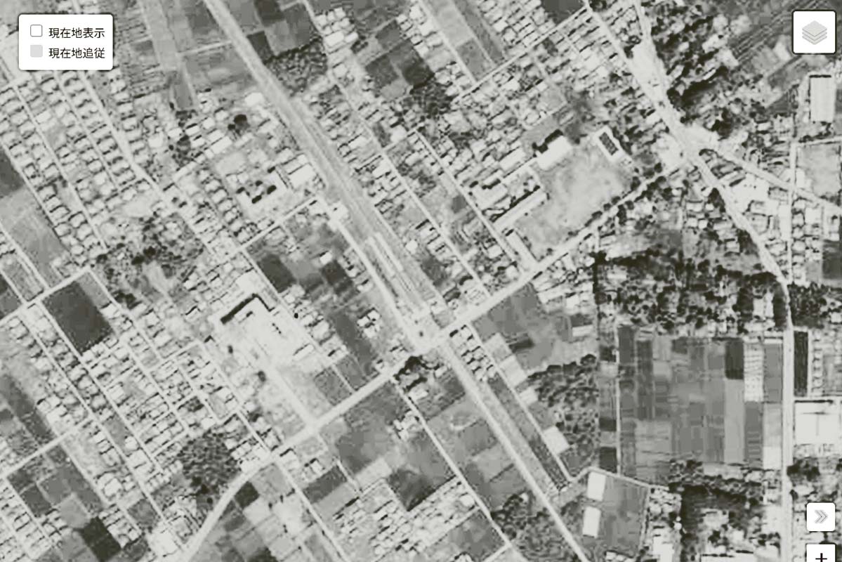 1963年頃の「恋ヶ窪駅」周辺の航空写真（画像：国土地理院）