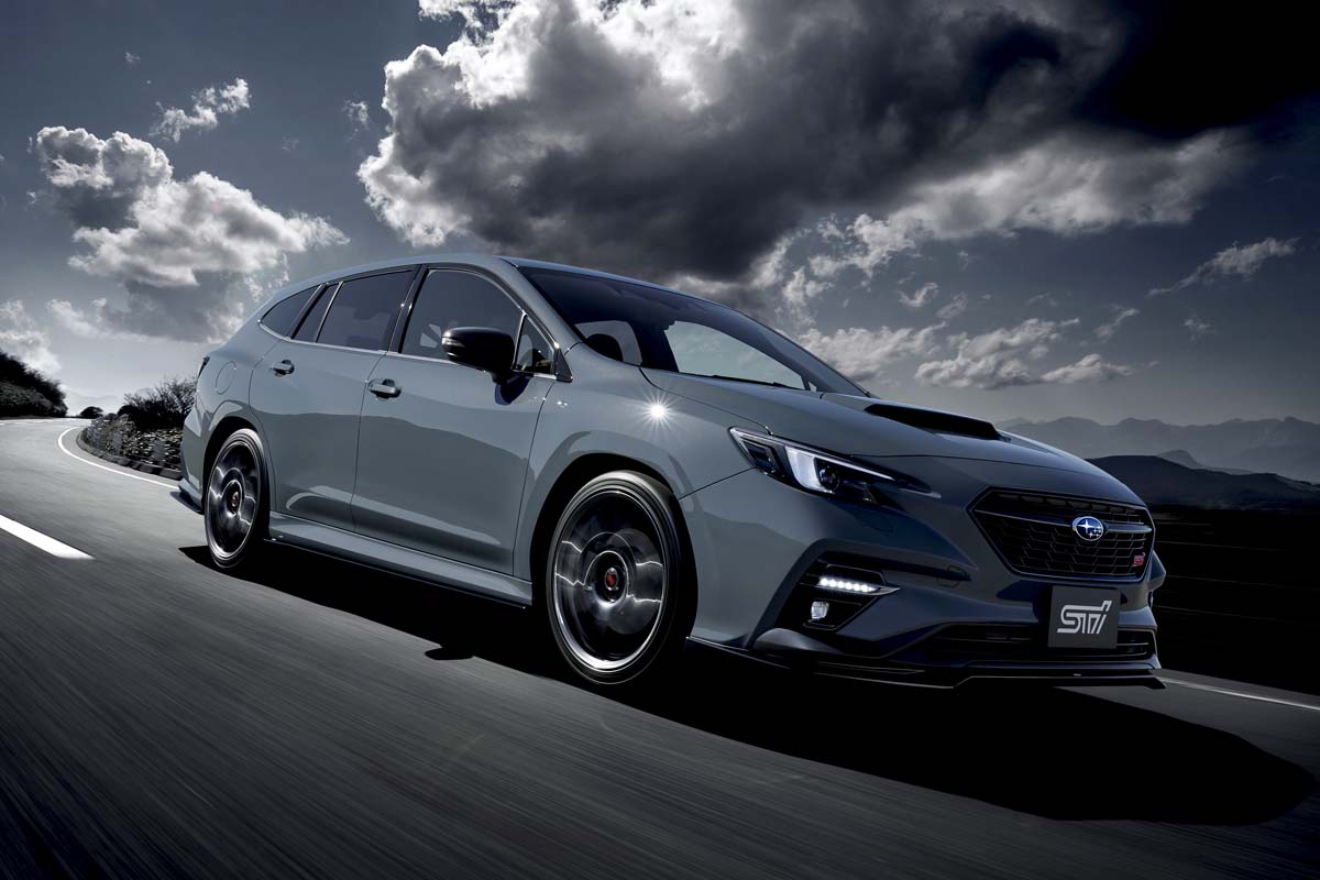 装飾されたパーツに加え極上の走りを実現した「レヴォーグ STI sports」(画像:STI)