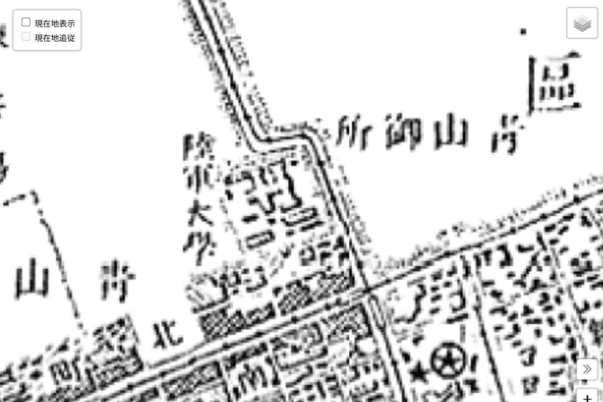 1920年頃の「青山一丁目駅」周辺の地図（画像：国土地理院）