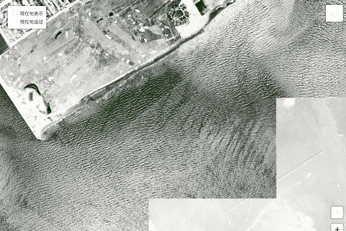 1963年頃の「東京ビッグサイト」周辺の航空写真（画像：国土地理院）