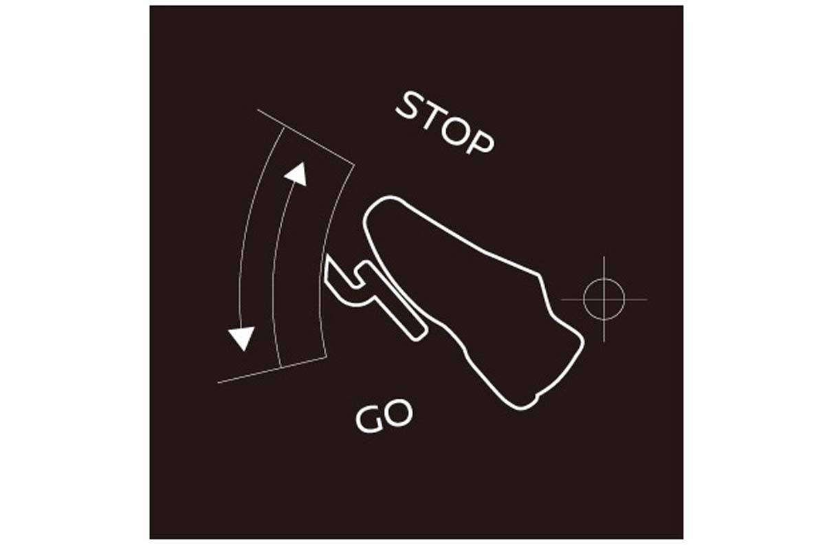 日産・e-Pedalのペダル操作イメージ（画像：日産自動車）