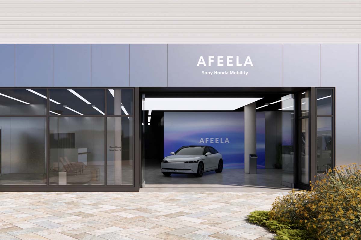 2025年3月に、カリフォルニア州サンフランシスコ・ベイエリアのショッピングモール内に開設された「アフィーラ・スタジオ」（画像：ソニー・ホンダモビリティ）